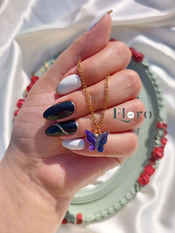 گردنبند دخترانه پینترستی طرح پروانه