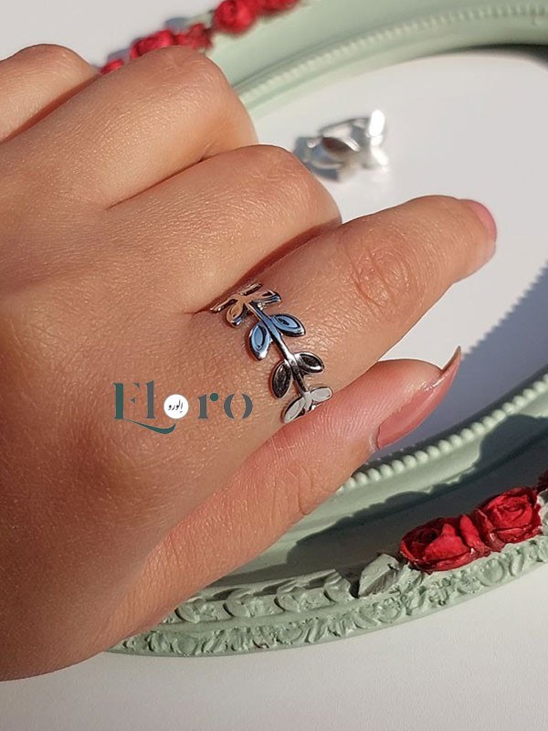انگشتر دخترانه مینیمال طرح گندم