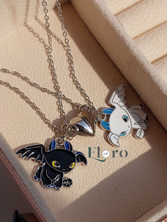 عکس گردنبند ست مگنتی اژدها بی دندون