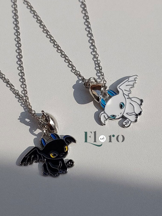 عکس گردنبند ست مگنتی اژدها بی دندون