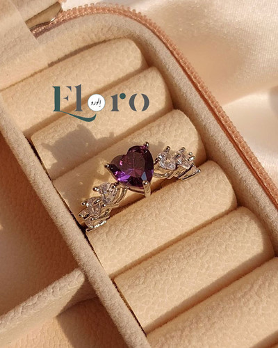 انگشتر دخترانه جواهری قلب