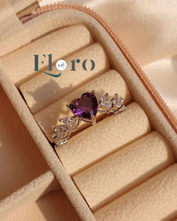 انگشتر دخترانه جواهری قلب