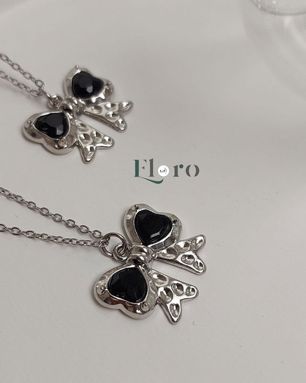 تصویر گردنبند دخترانه پاپیون ترند