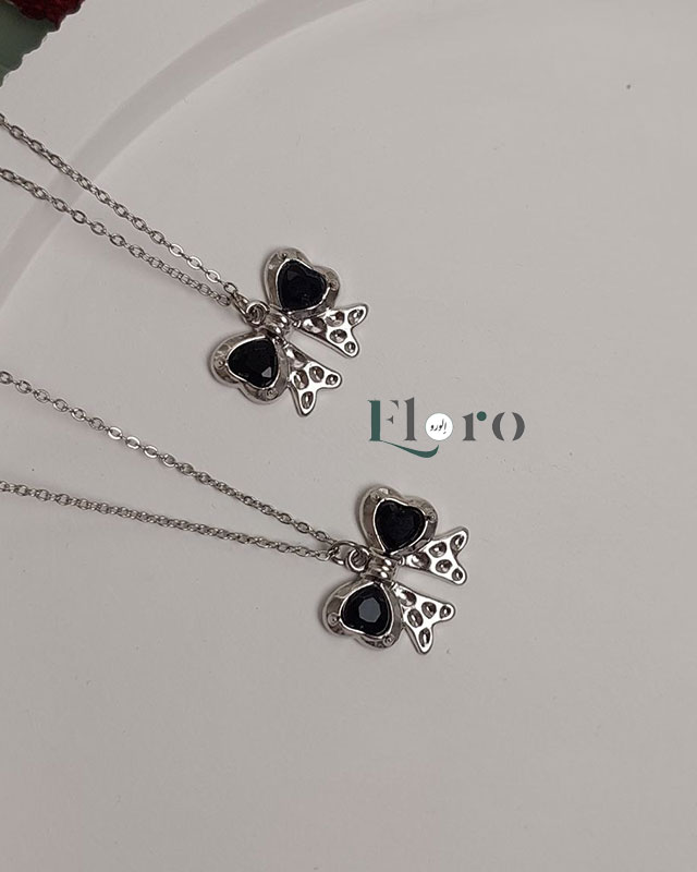 تصویر گردنبند دخترانه پاپیون ترند