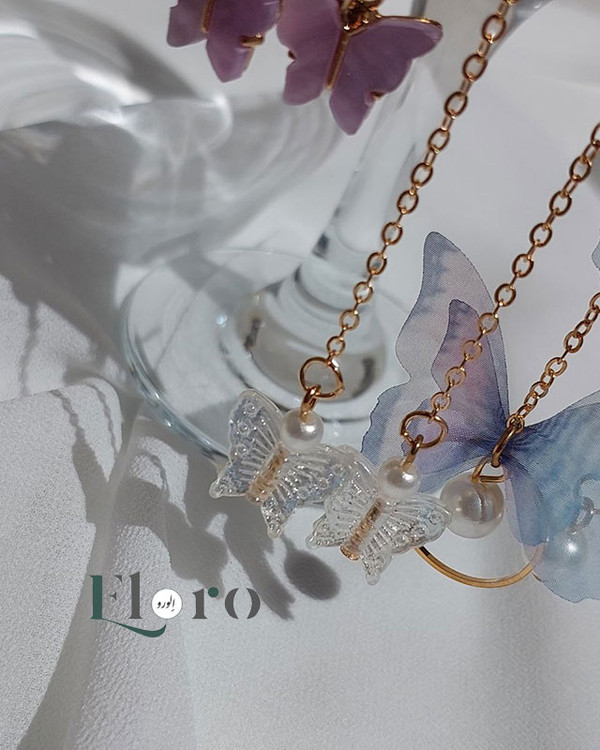 تصویر پک گوشواره دخترانه 9 جفتی پروانه