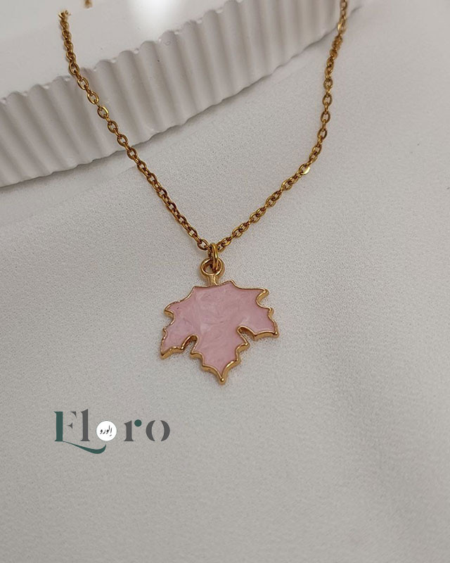 گردنبند دخترانه طرح برگ فانتزی